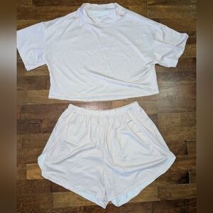 crop top & shorts pajamas/lounge wear